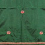 Green Silk Aari Work Embroidery Saree - Image 3